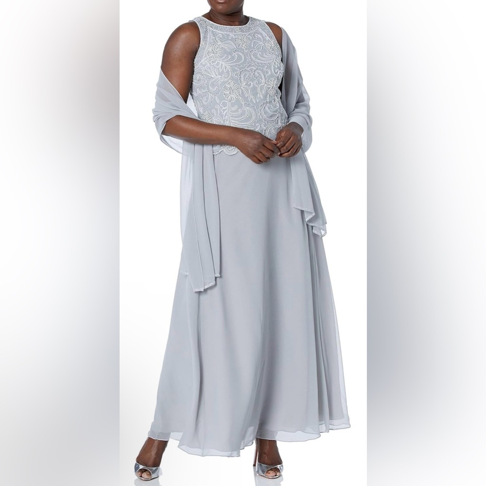 Chic Sleeveless Gray Maxi Dress - Picture 2 of 14